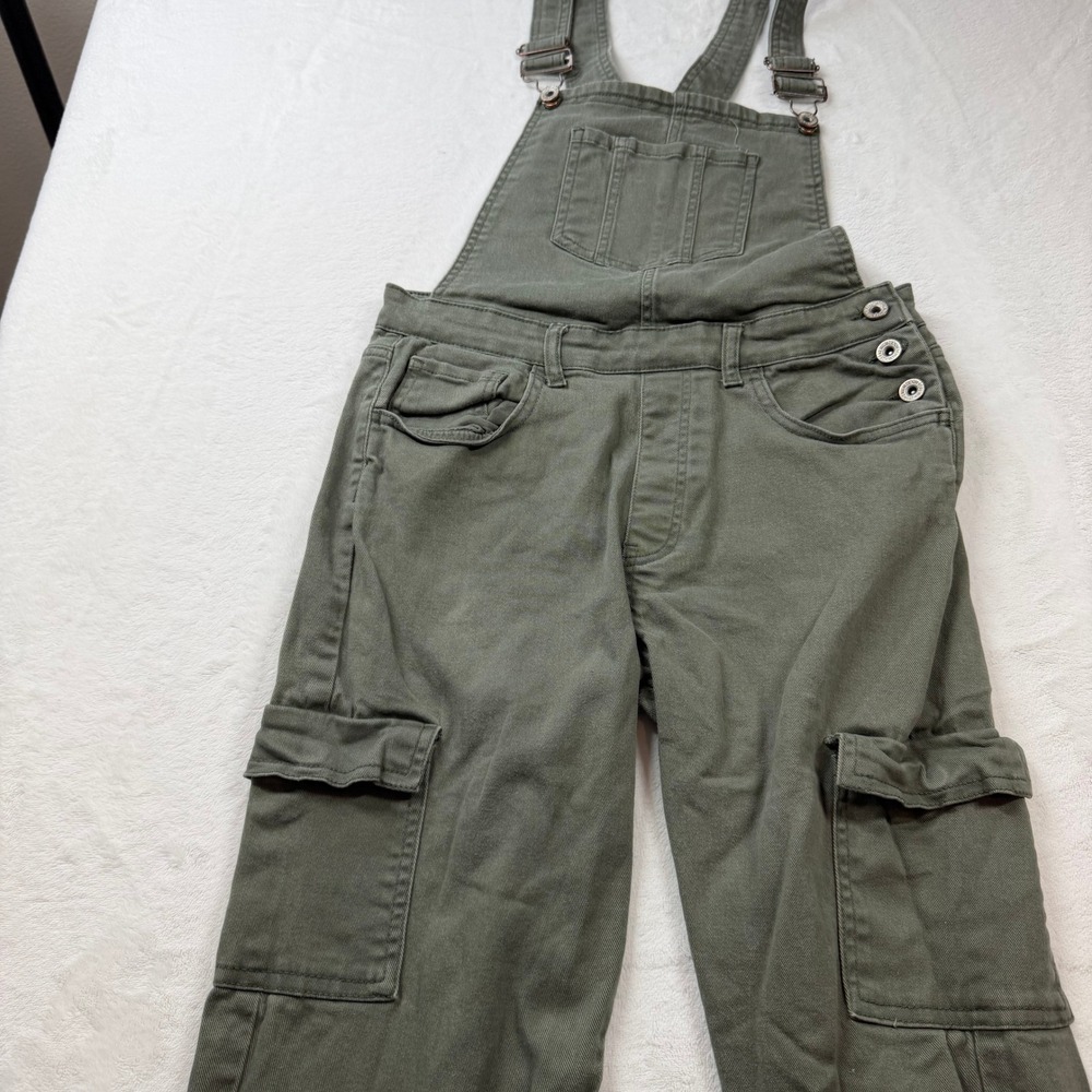 Forever 21 Olive Green Cargo Denim Overalls - Picture 5 of 13